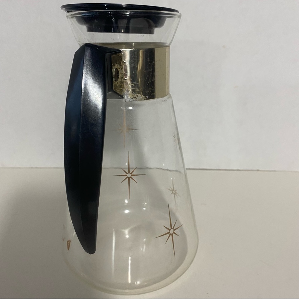 Vintage corning, Pyrex gold atomic starburst glass coffee carafe 6 cup - Picture 4 of 5